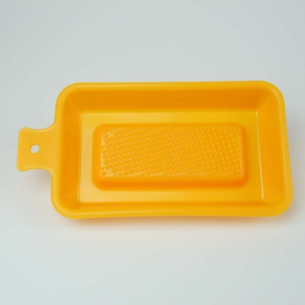 Original DDR Apfelreibe gelb Plastik Ostprodukt Obstreibe