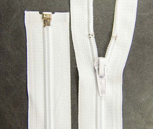 Reißverschluss - Weiß - Längen Auswahl 25- 100cm - Kunststoff - Jacke