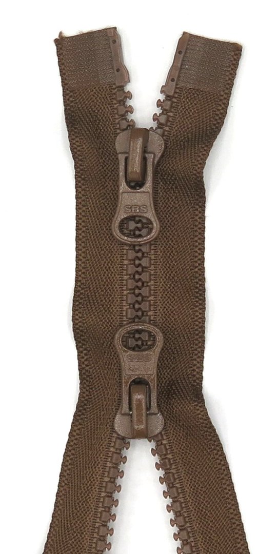 Reißverschluss - Braun - Längen Auswahl 25- 100cm - Kunststoff - Jacke