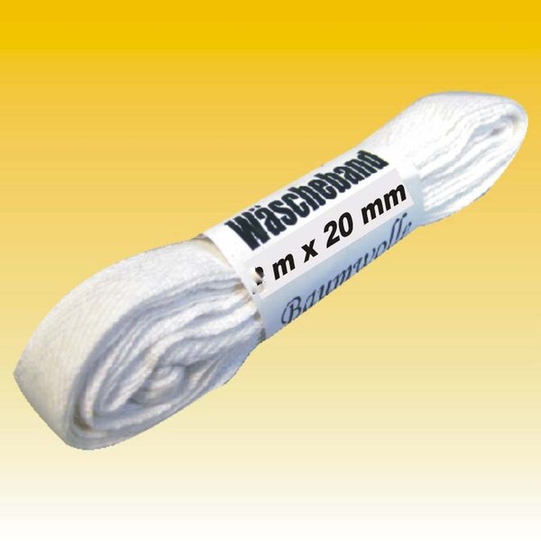 Henkelband Naturweiß 10/15/20mm x 3m Baumwollband