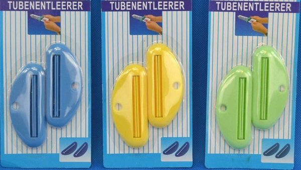Tubenentleerer 2er Set 3 Farben Tubenausdrücker, Tubensparer