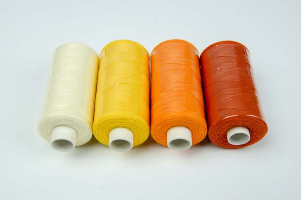 Nähgarn 500m-Gelb-Orange Farbe Wählbar Reißfest-Polyester Allesnähgarn