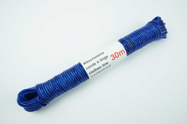 Wäscheleine-Blau-30m-3mm-Kunststoffeinlage