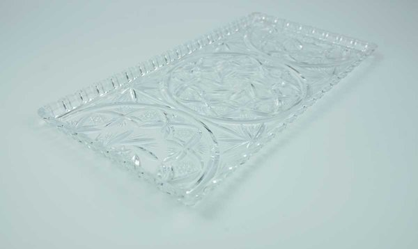Kuchenplatte 17x34cm Modell Eva Kunststoff Plastkristall Glasklar