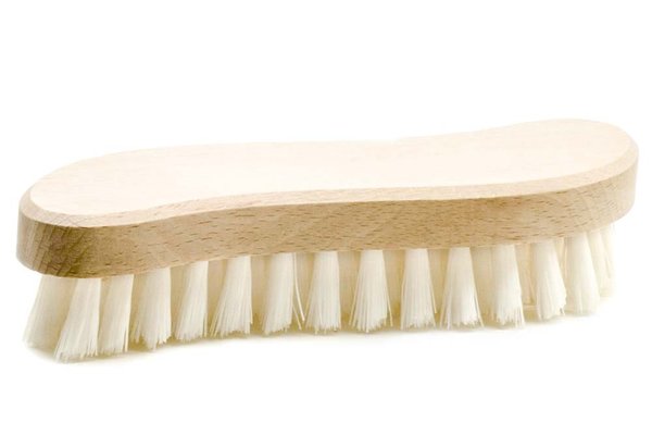 Scheuerbürste S-Form feste Borste Weiß 20cm Holz Schrubberbürste